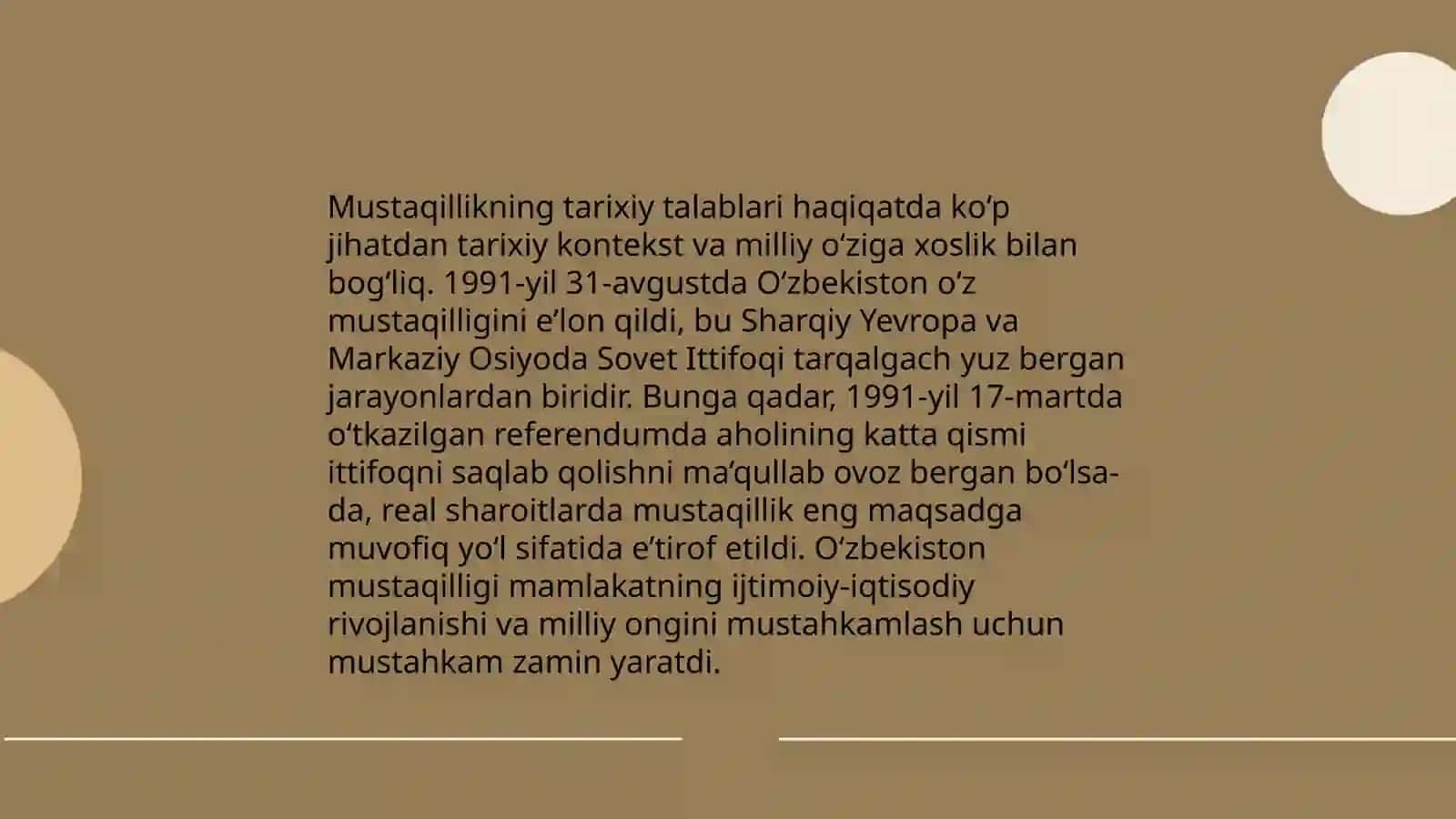 Oʻzbekistonning eng yangi tarixi fanidan tayyorlagan taqdimoti 3