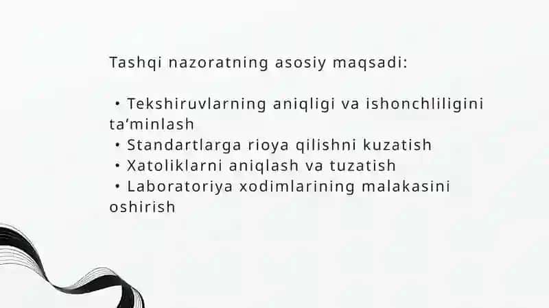 LABORATORIYA TEKSHIRUVLARINING TASHQI SIFAT NAZORATI 3