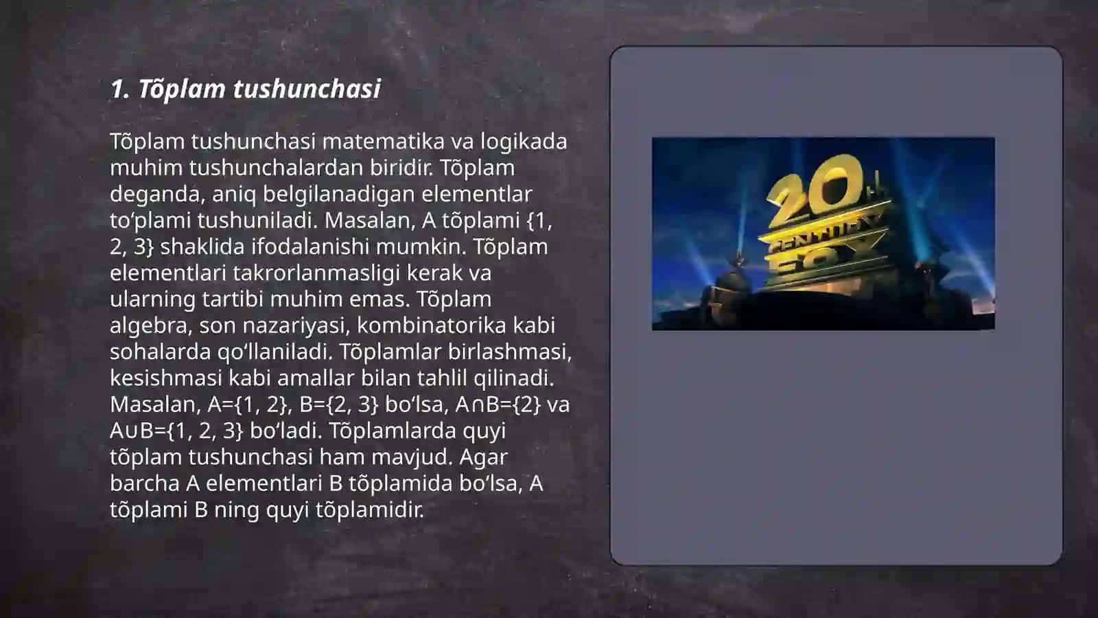 Tõplam tushunchasi va ular ustida amalar 3