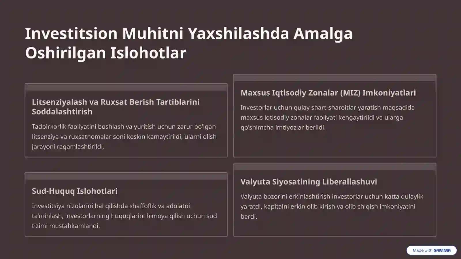 Investitsion Muhit va Jalb Etilgan Investitsiyalarni Rivojlanish Tendensiyalari 3