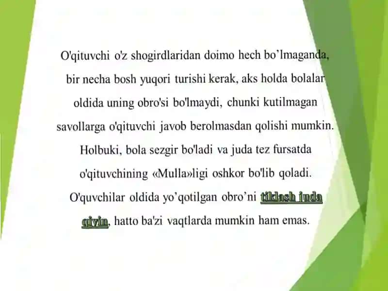 Pedagogik nutq taraqqiyotida oʻqituvchining kasbiy mahorati hamda burch va masʼuliyatlari 3