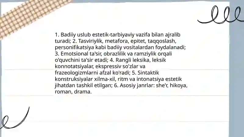 Badiiy uslub 3