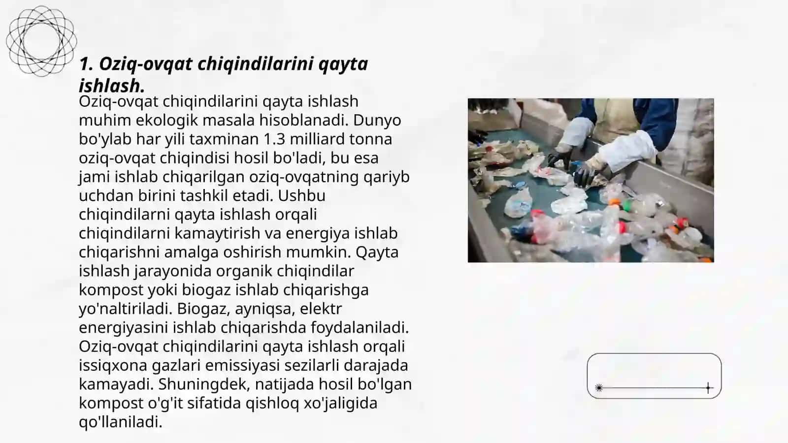 Oziq-ovqat sanoati chiqindilarini saqlash va qadoqlash 3