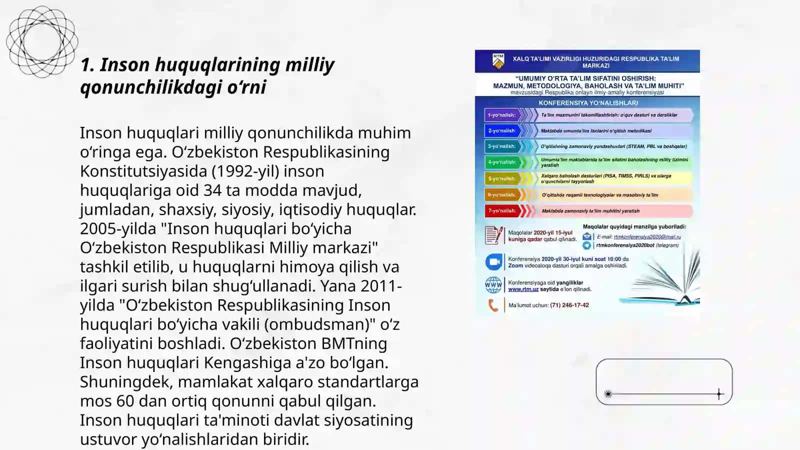 Yangi Oʻzbekistonda inson huquqlari va erkinliklarining kafolatlari 3