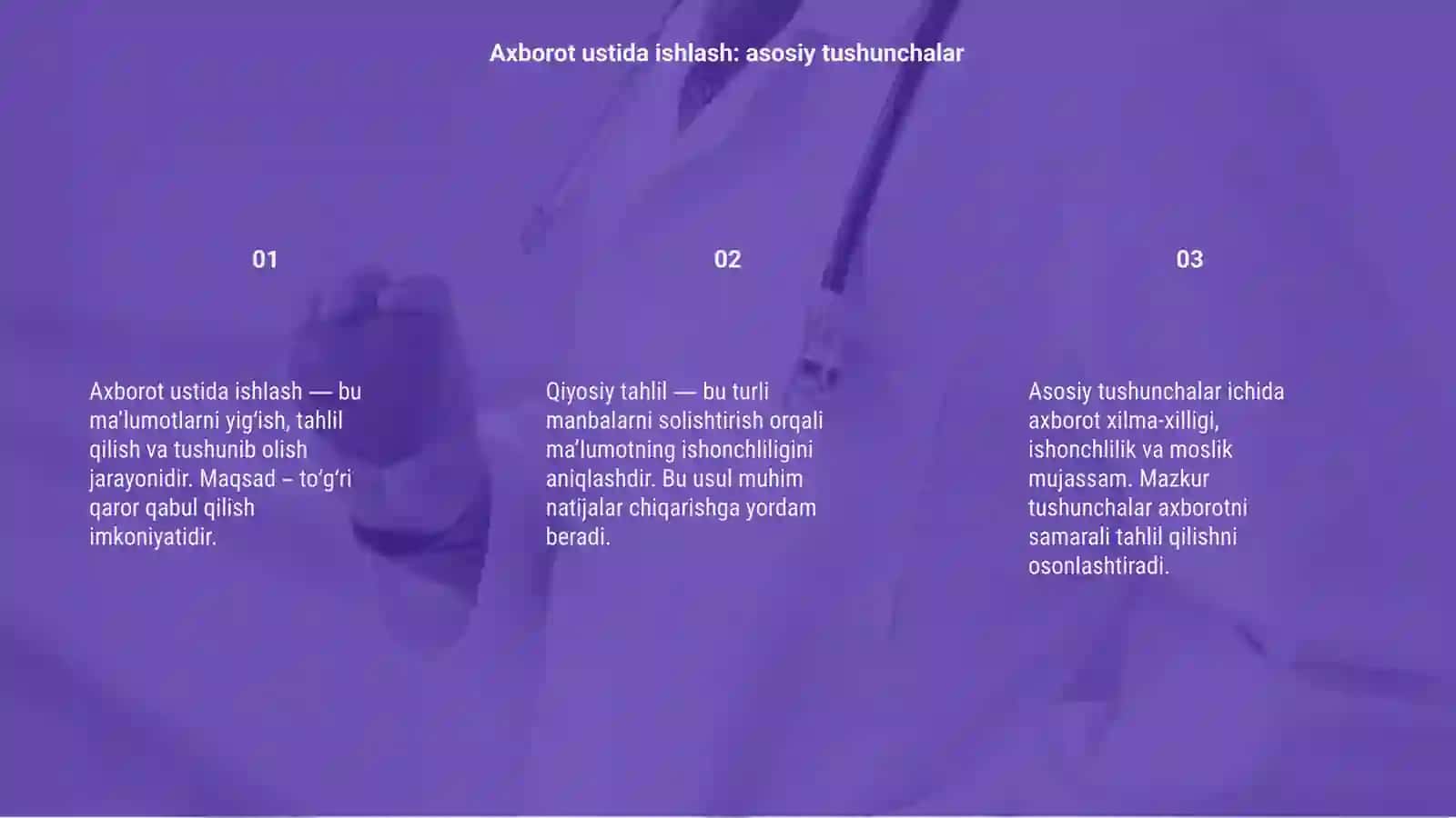 Axborot ustida ishlash va qiyosiy tahlil 3