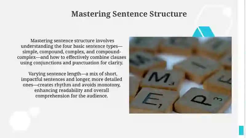 Mastering Sentence Structure 3