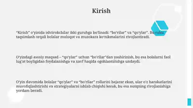 Nutqni rivojlantiruvchi milliy harakatli oʻyinlarni oʻrgatish 3