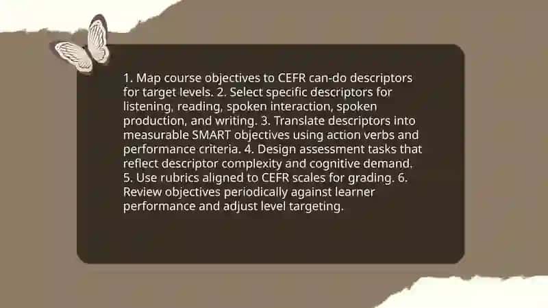Teaching according to CEFR levels 3