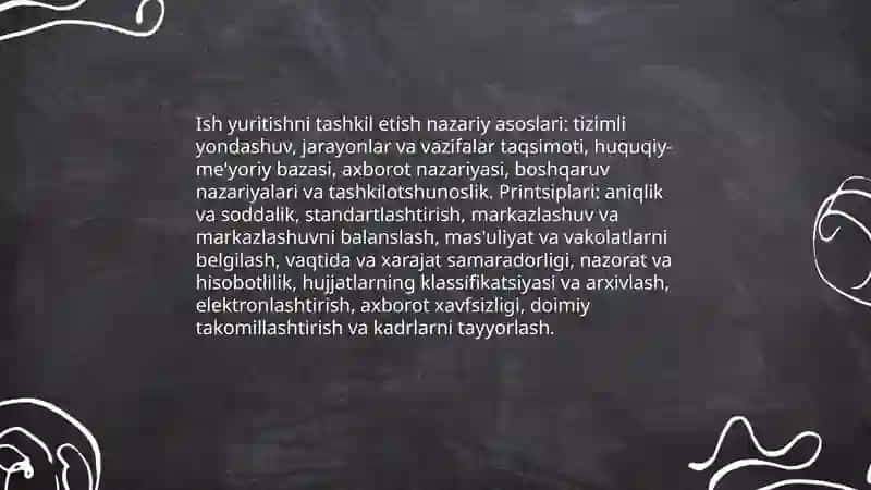 Korxona va muassasalarda ish yuritishni tashkil etish va ularni texnalogiyalari 3