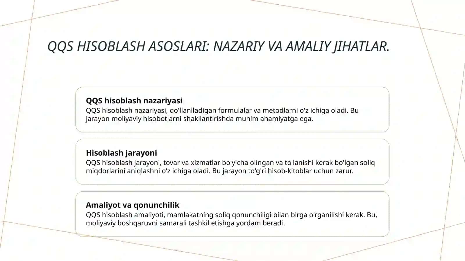 QQS hisoblash tartibi va hisobini tashkil etish 3