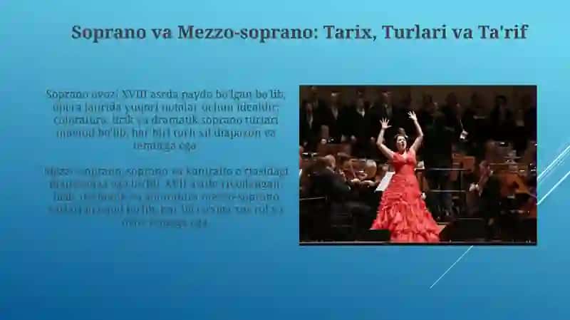 Soprano va Metzo-Soprano: Tarix, Tavsif va Texnikalar 3