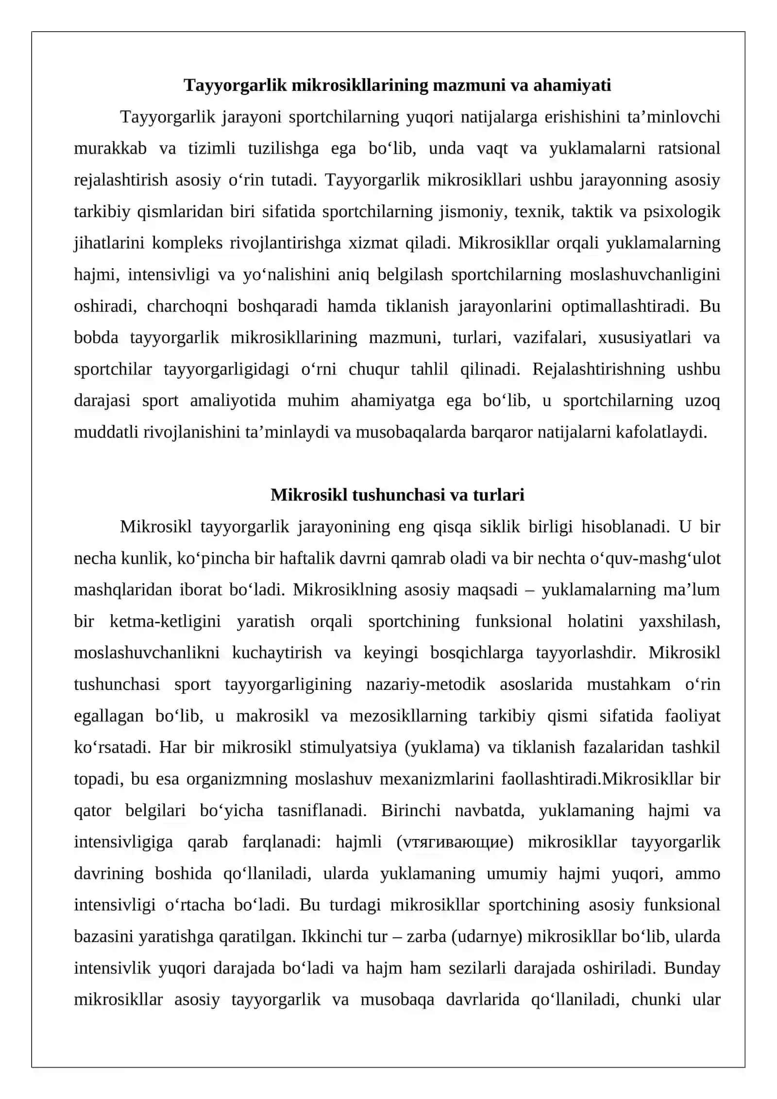 Tayyorgarlik mikrosikllarini rejalashtirish 3