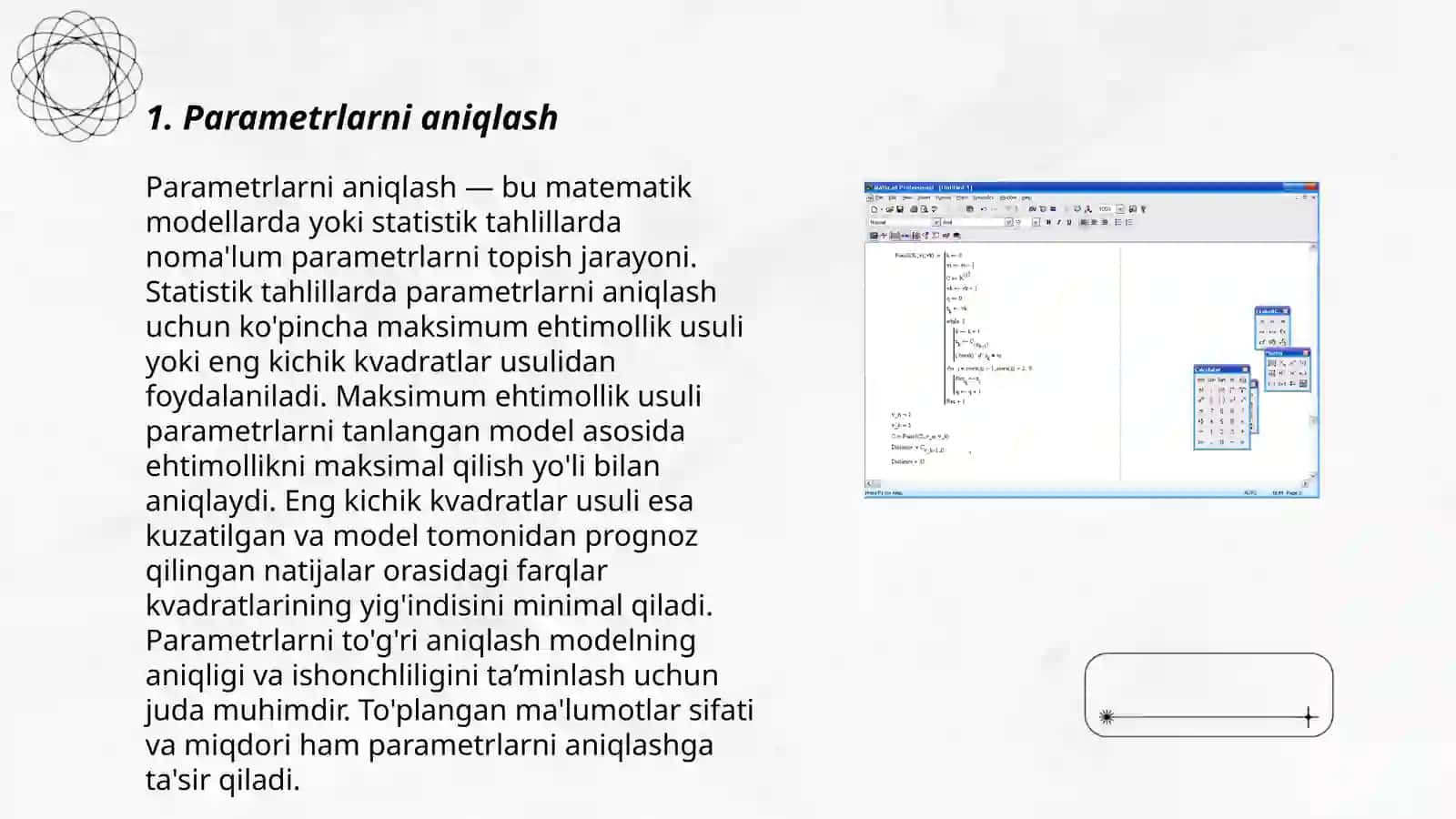 Parametrlarni aniqlash 3