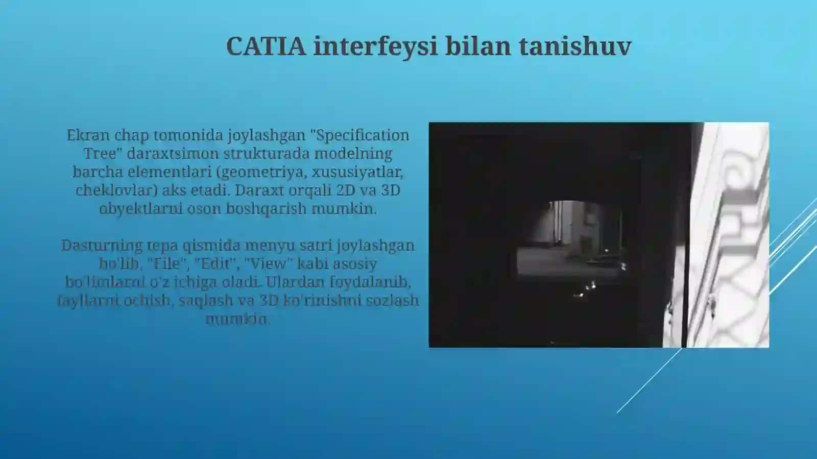 CATIA dasturida modellashtirish va loyihalash 3