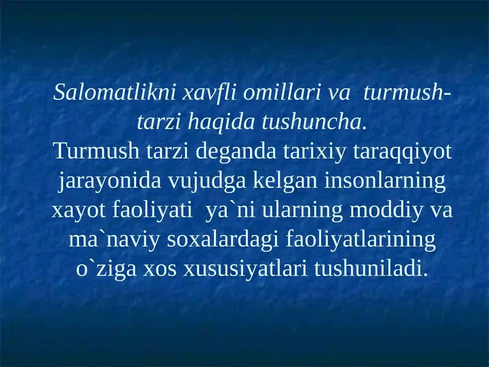 Sog’lom turmush tarzi va uni shakllantirish 3