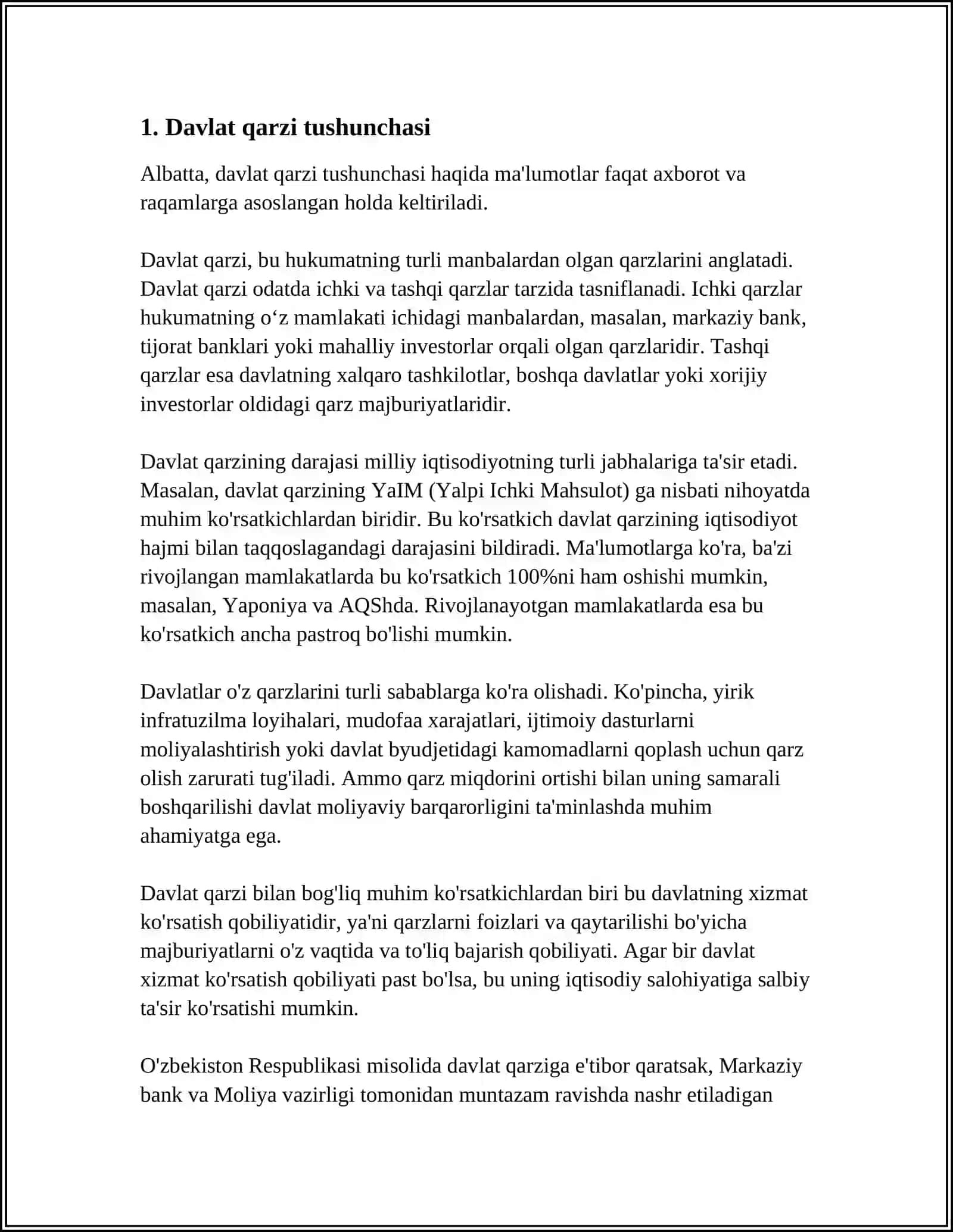DAVLAT QARZI VA UNING AHAMIYATI 3