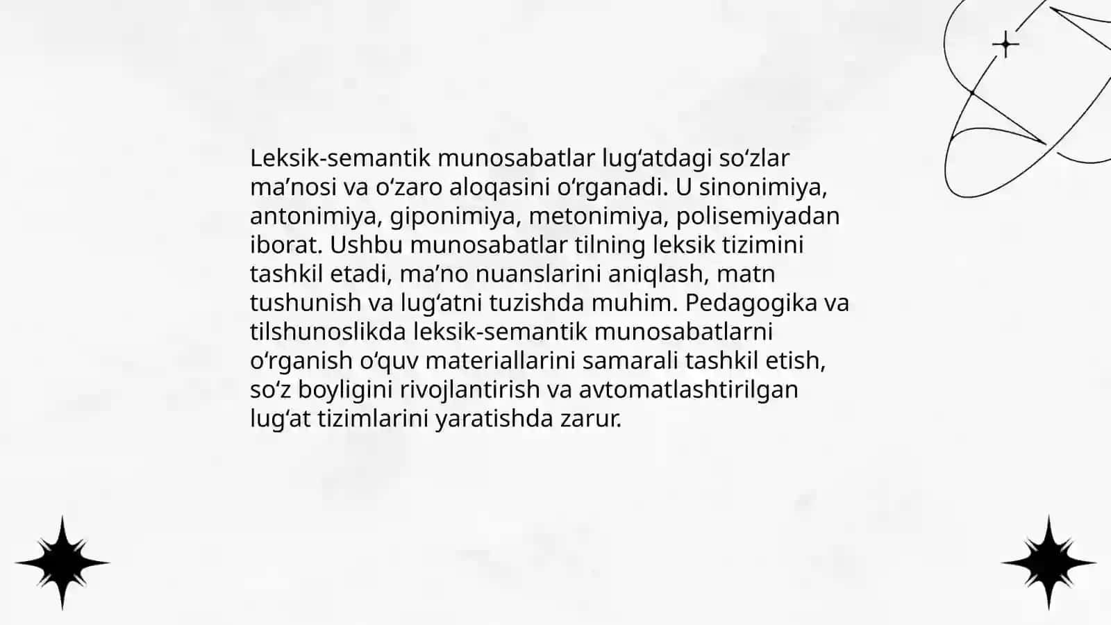 Leksik-semantik munosabatlar 3