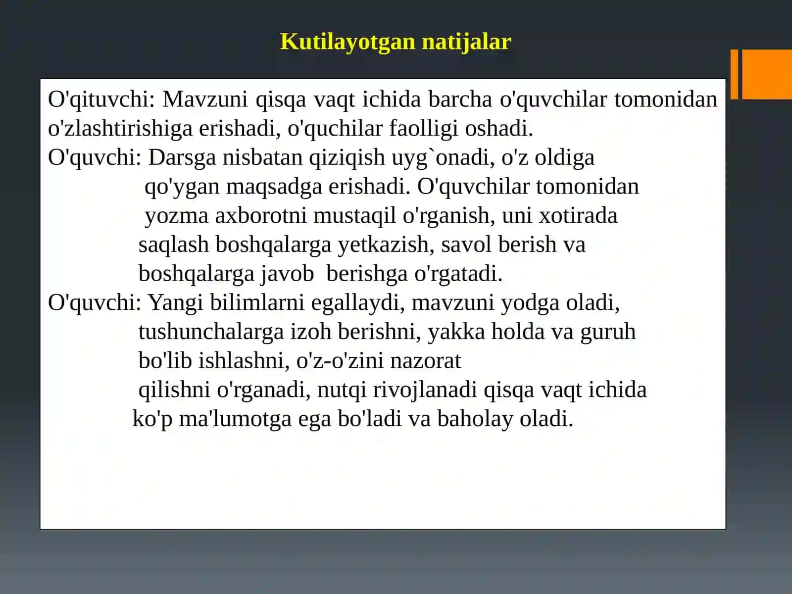 KENGAYTIRILGAN DARS ISHLANMASI 3