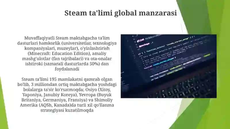 Steam ta'lim texnologiyasini maktabgacha ta'limda qo'llash bo'yicha xorijiy tajribalar 3