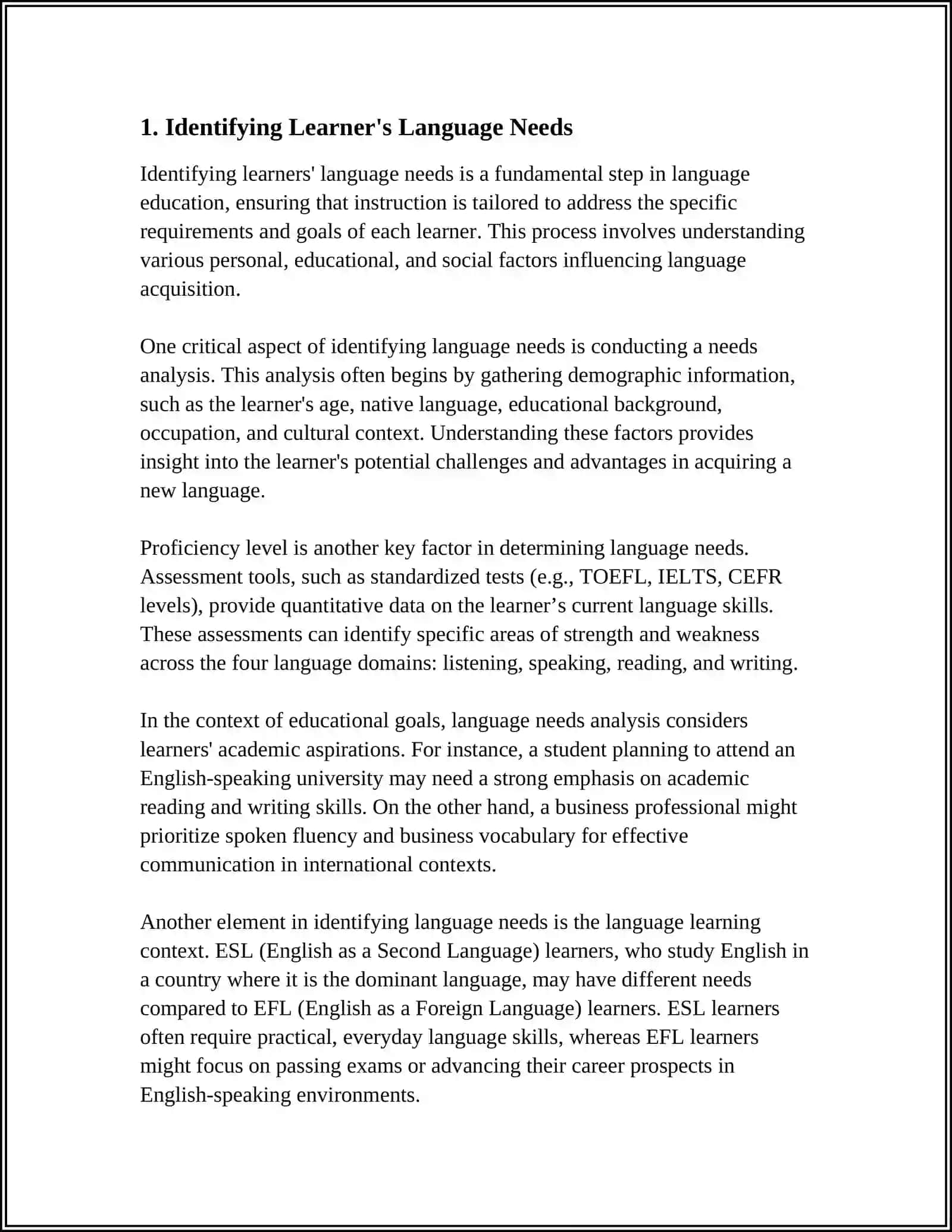 STRATEGIES FOR CREATING AND IMPLEMENTING PERSONALIZED VOCABULARY LISTS 3