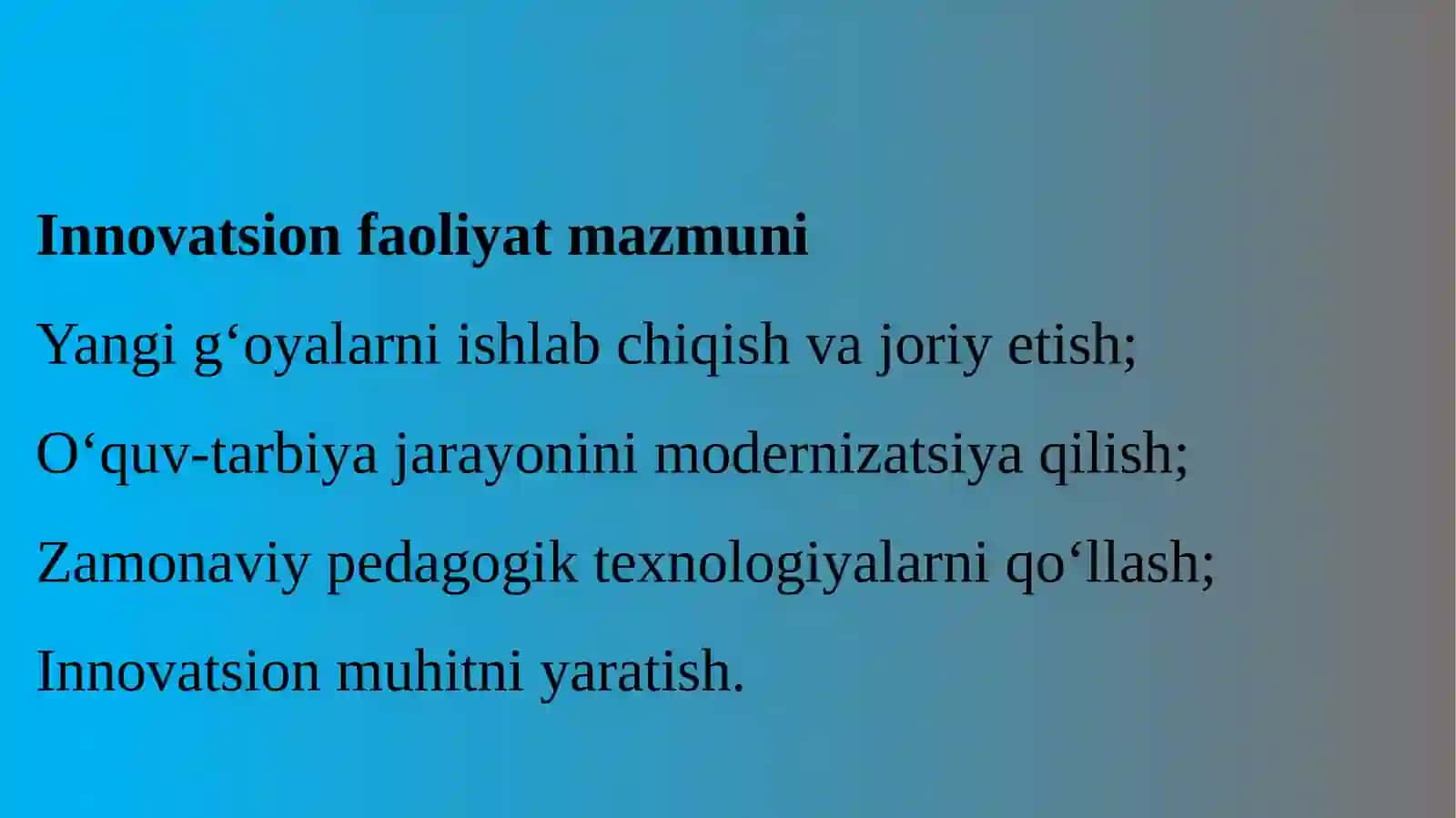 O’QITUVCHI INNOVATSION FAOLIYATINI RIVOJLANTIRISHGA DOIR YONDASHUVLAR 3