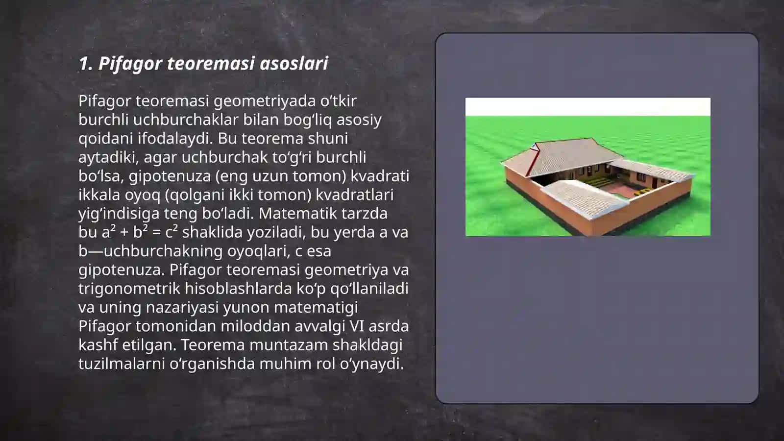 Pifagor teoremasini tadbig‘i 3