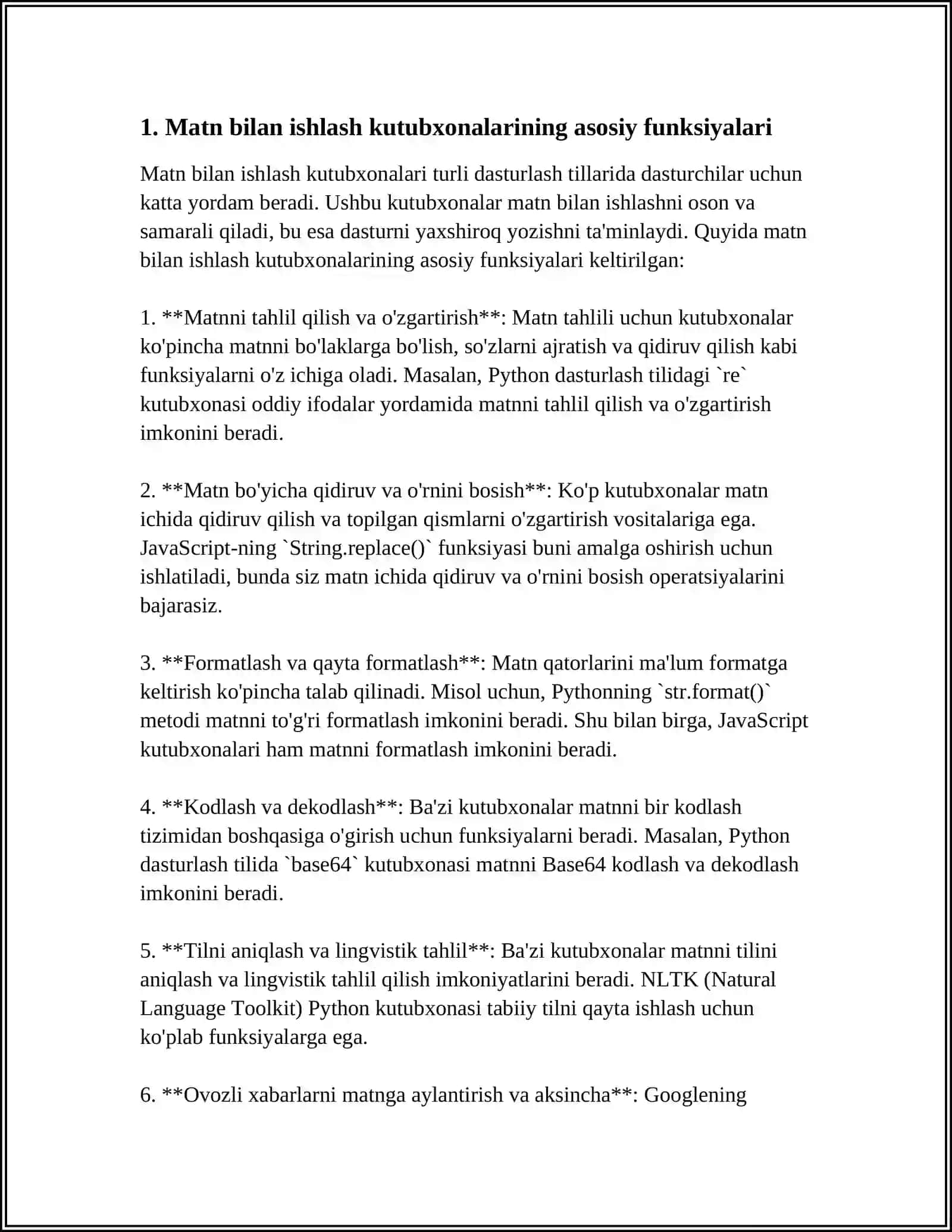 MATN BILAN ISHLASH KUTUBXONALARI 3