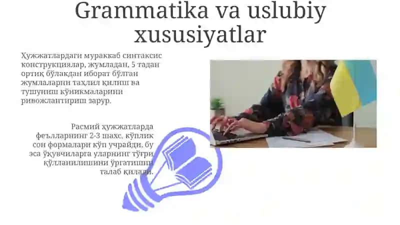 Ona tili darslarida rasmiy ish qogʻozlari bilan ishlash mazmuni 3