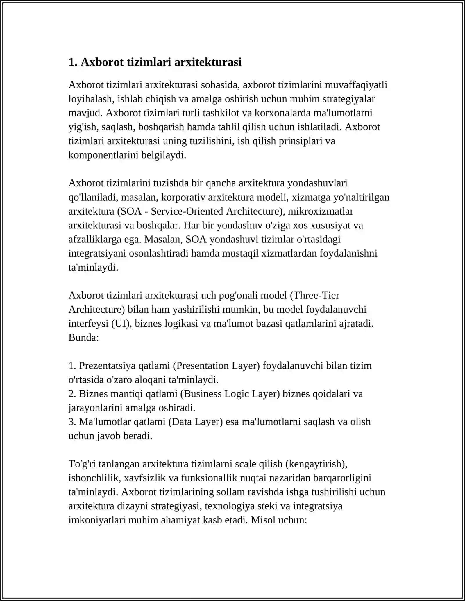 Axborot Tizimlari 3