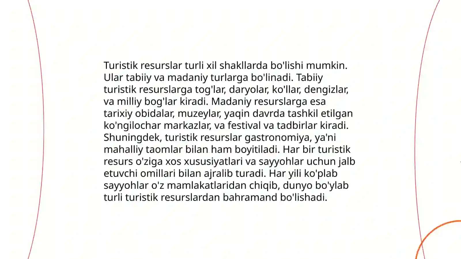 Turistik yoʻl xaritasini rejalashtirishda sinflashtirish masalasi 3