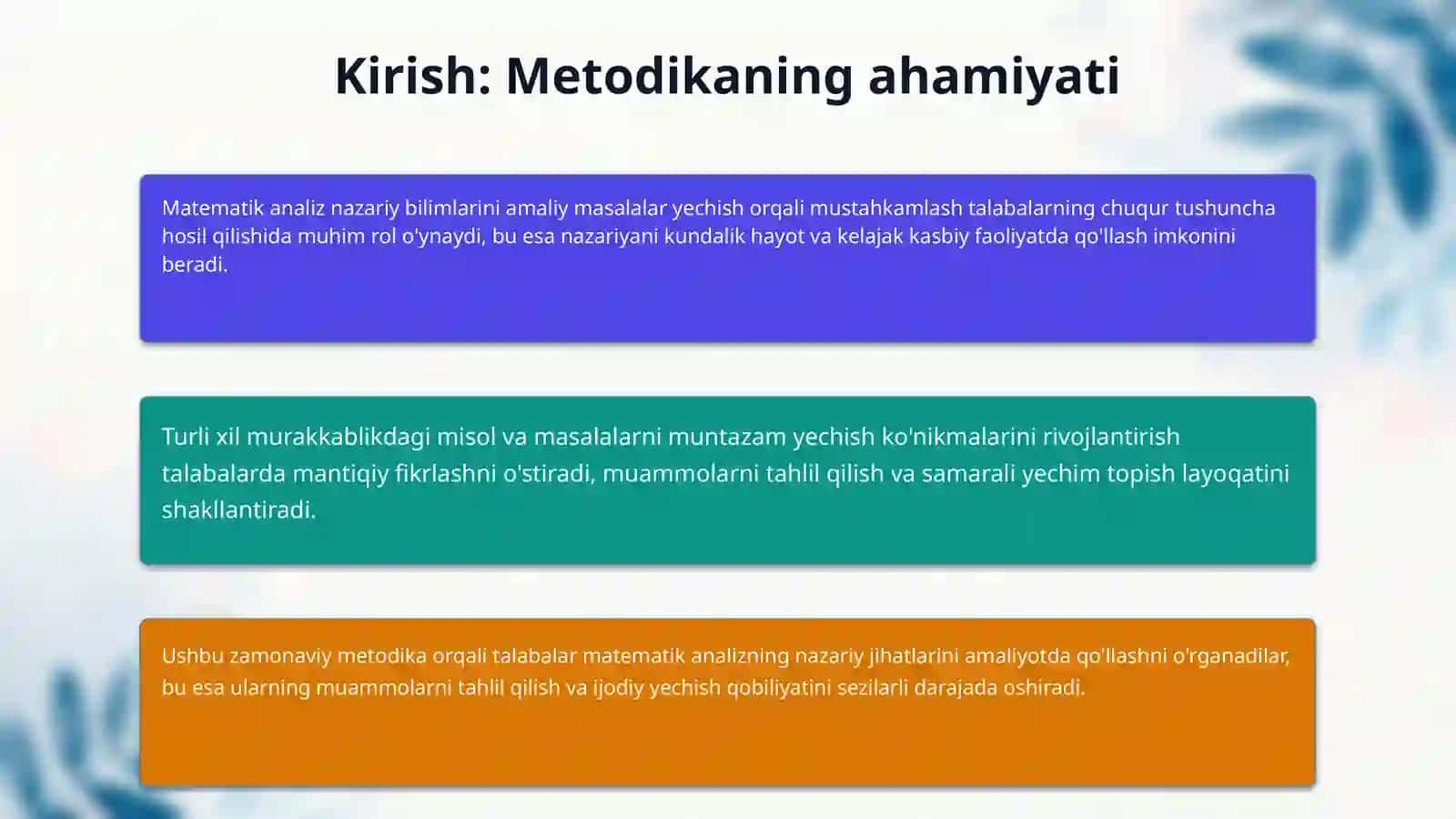Matematik analiz misol va masalalar yechish metodikasi 3