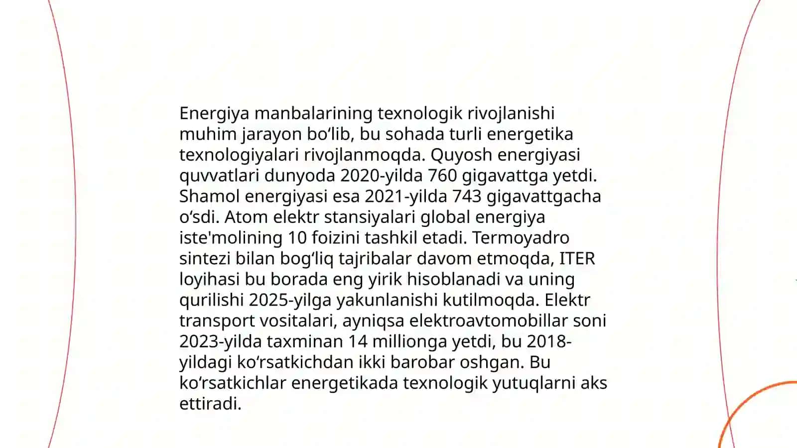 Energiya manbalarining texnologik rivojlanishi 3