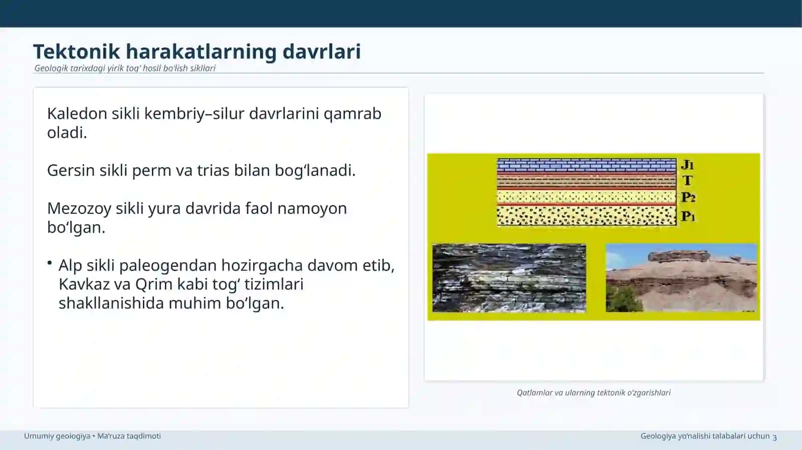 Tektonik harakatlar 3