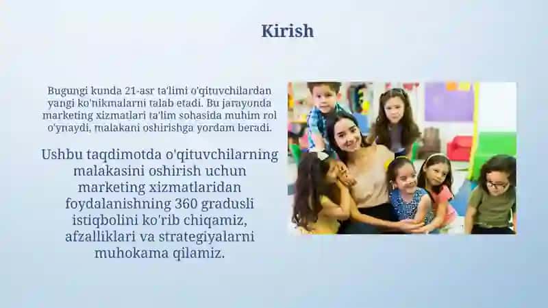 Marketing xizmati orqali pedagoglar malakasini oshirish 3