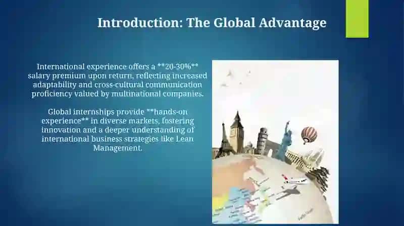 Having proficieny abroad. Gaining experience. Internships abroad. 3