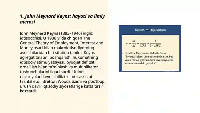 Keyns va keynschilik ta’limoti 3