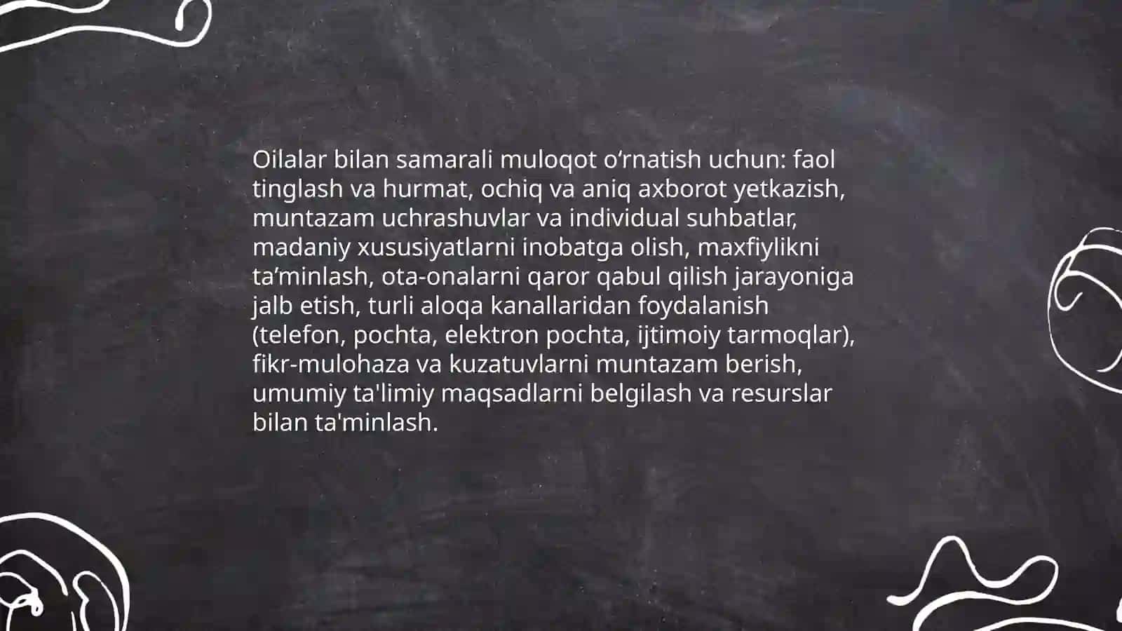 Oilalar bilan ish olib borish 3