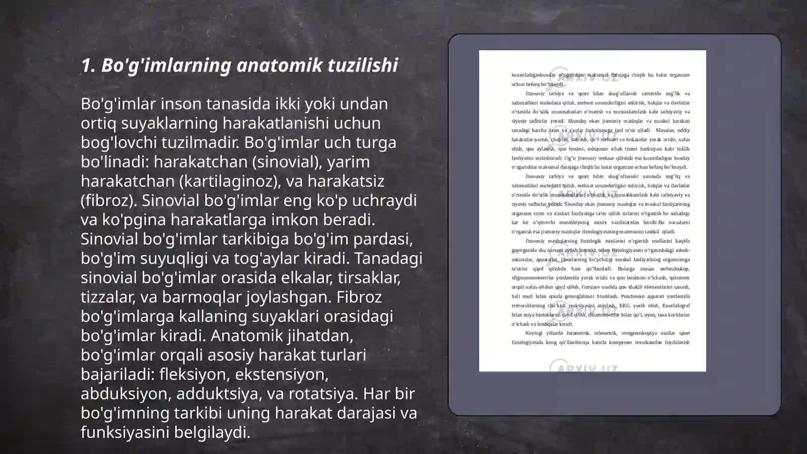 Bo'g'imlarning biomexanikasi 3