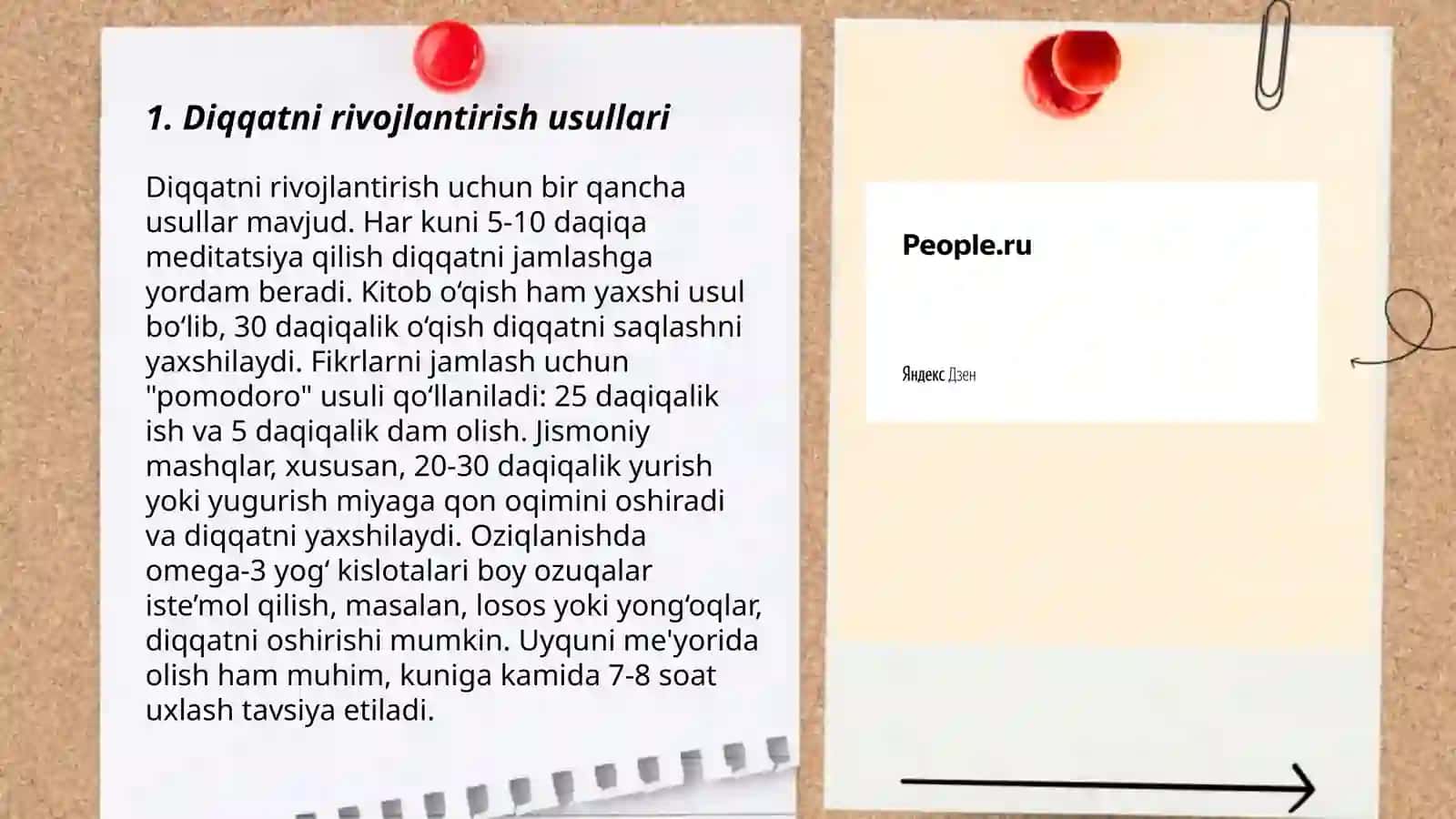 Diqqatni rivojlantirish usullari 3