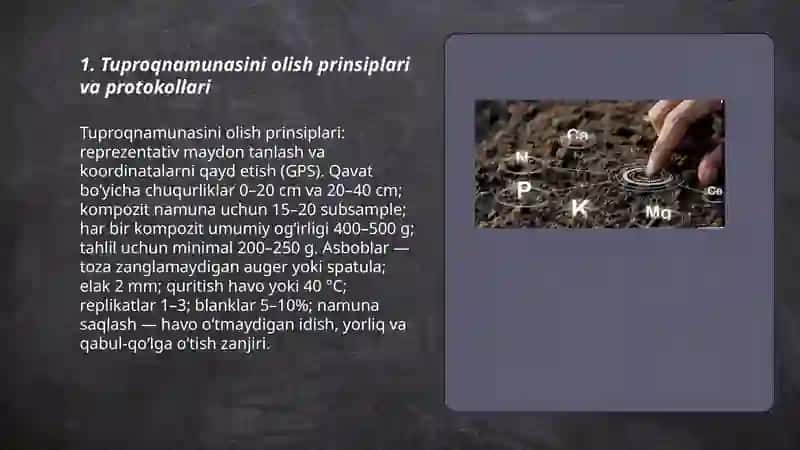 Tuproqning kimyoviy tarkibi va tuproqdagi mikroelementlar miqdorlarini aniqlash usullari 3