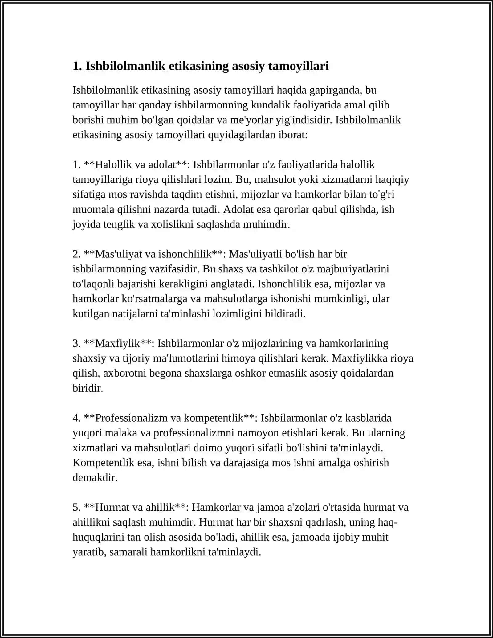 ISHBILOLMANLIK ETIKASI, NUTQ MADANIYATI ISHBILOLMANLIK ETIKITKASI 3