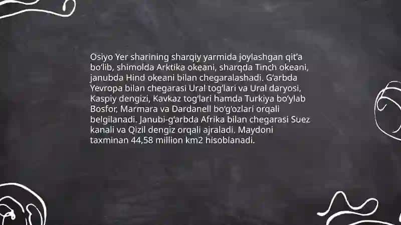 Osiyo qitʼasining umumiy tabiiy geografik tavsifi 3
