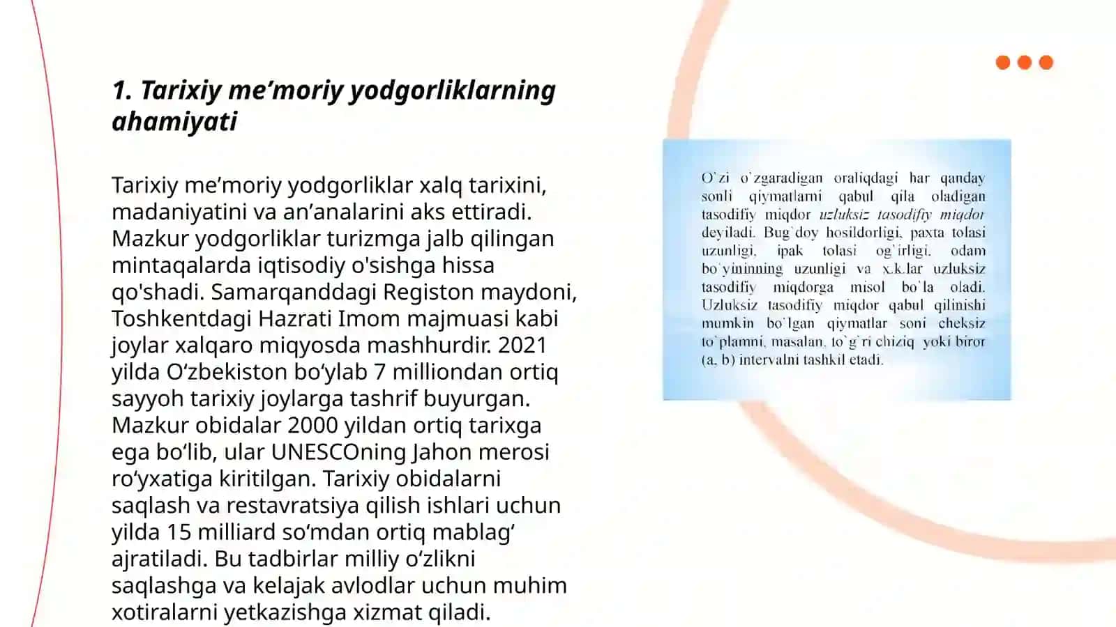 Tarixiy meʼmoriy yodgorliklar va ularning qayta tiklanishi 3