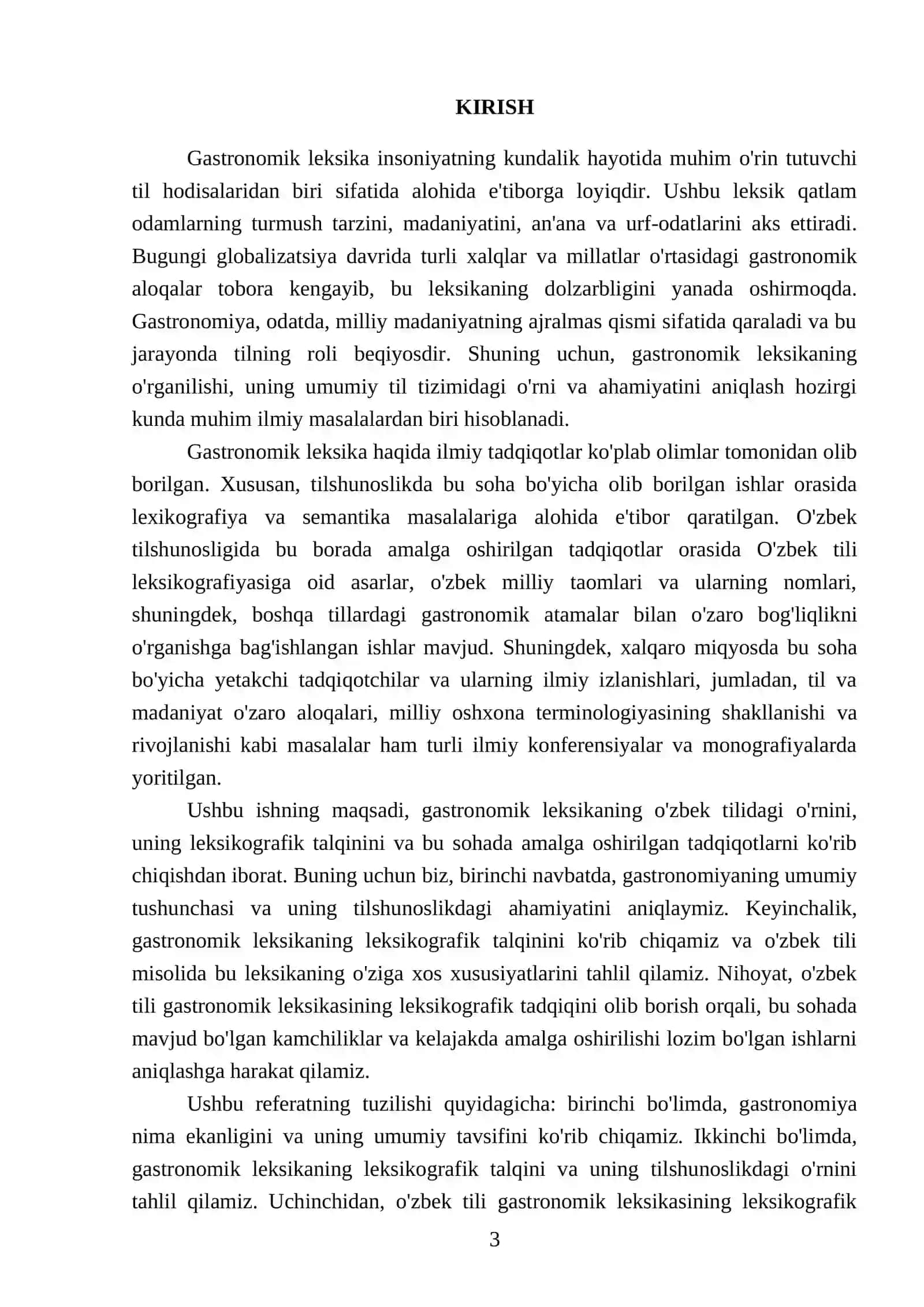 Gastronomik leksika haqida ma'lumot bering 3