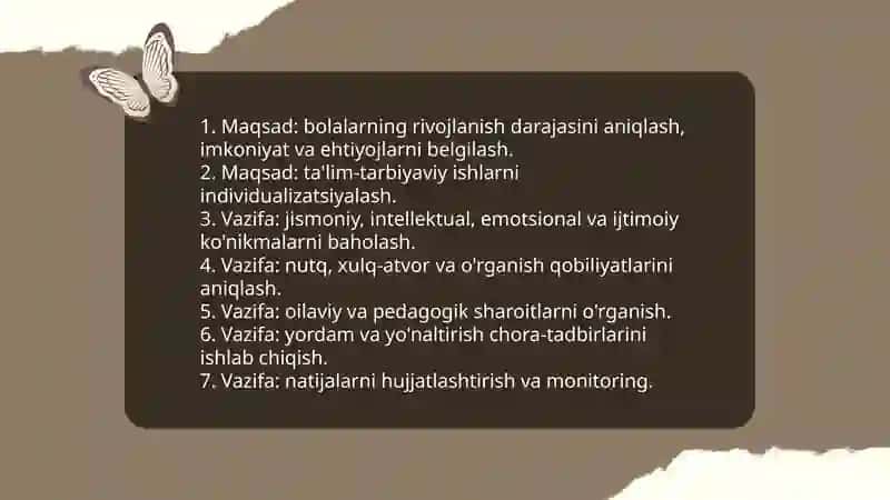 Maktabgacha yoshdagi bolalarni pedagogik jihadan tekshirish mazmuni 3