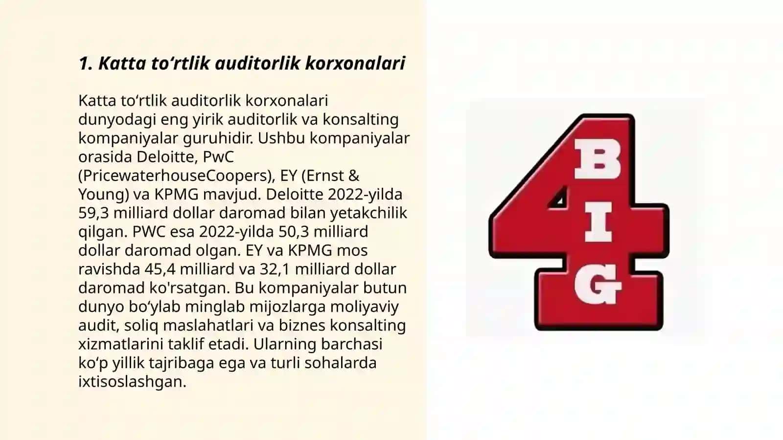 Katta toʻrtlik audit va Oʻzbekiston audit qonuni 3