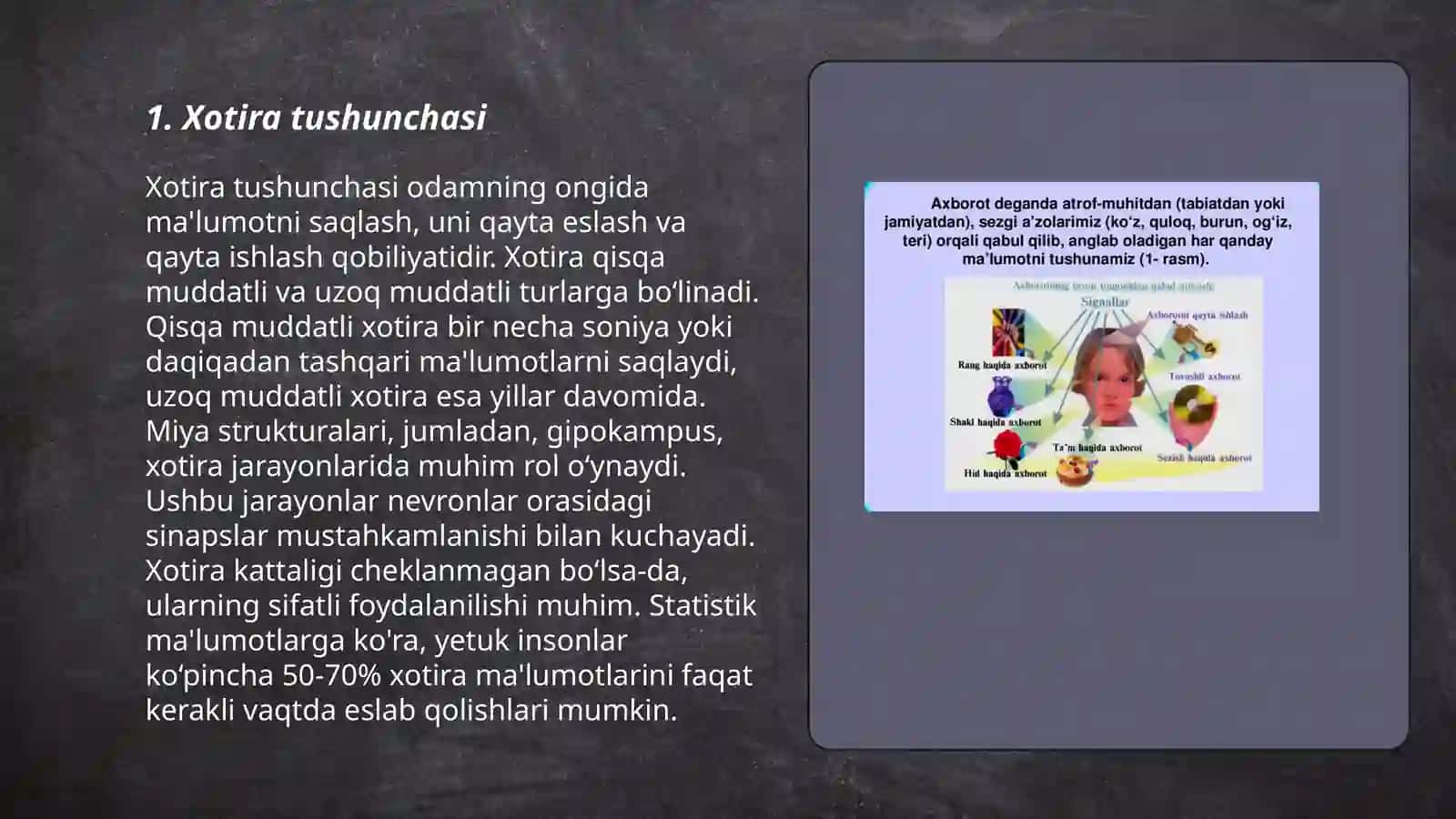 Xotira haqida tushuncha va uning nerv-fiziologik asosi 3