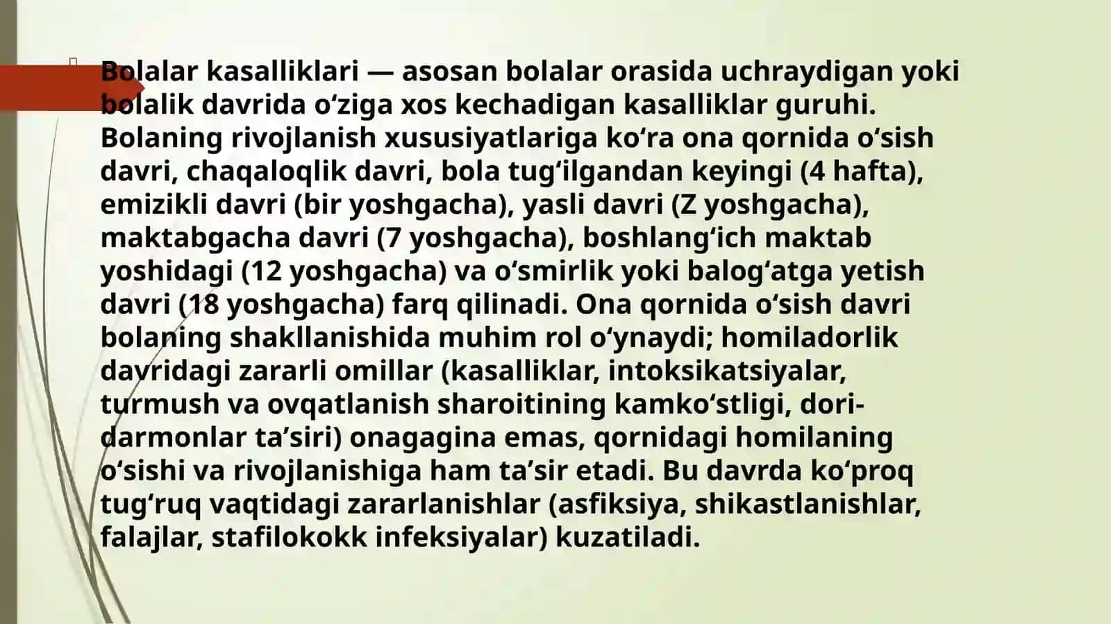 PEDIATRIYA AMALIYOTDA KO’P UCHRAYDIGAN INFEKSIYALAR QO’ZG’ATUVCHILARI, PATOGENEZ, LABORATORIYA TASHHISI 3