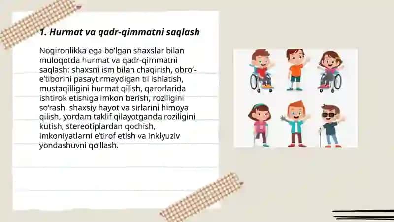 Nogironlikka ega boʻlgan shaxslar bilan muloqot qilishning axloqiy meʼyorlari 3