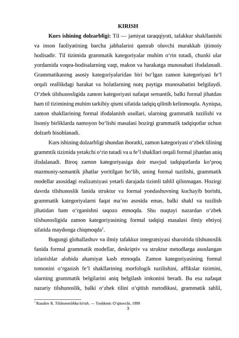O‘zbek tilshunosligida zamon kategoriyasining formal tadqiqi 3